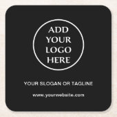 Berufliches Logo-Unternehmen Rechteckiger Pappuntersetzer (Vorderseite)