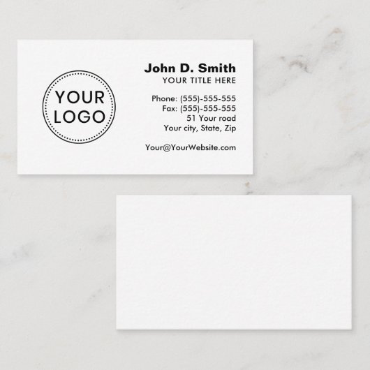 Berufliches Logo Visitenkarte (Vorne/Hinten)