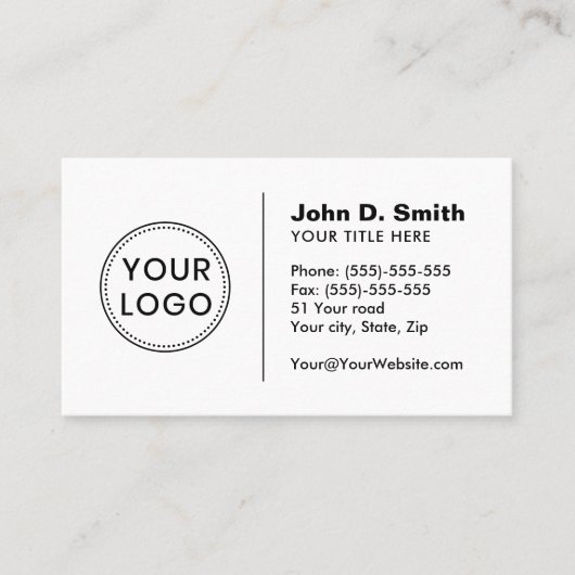Berufliches Logo Visitenkarte (Vorderseite)