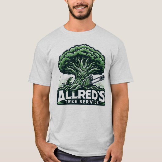 Berufliches Logo von Allred's Tree Service T-Shirt (Vorderseite)