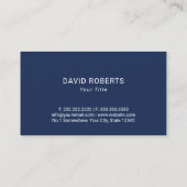 Berufliches Logo von Caduceus, blaues Navy Visitenkarte (Rückseite)