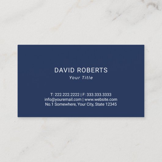 Berufliches Logo von Caduceus, blaues Navy Visitenkarte (Rückseite)