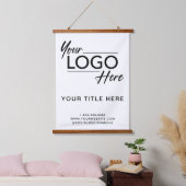 Berufliches Logo Wandteppich Mit Holzrahmen (Schlafzimmer)