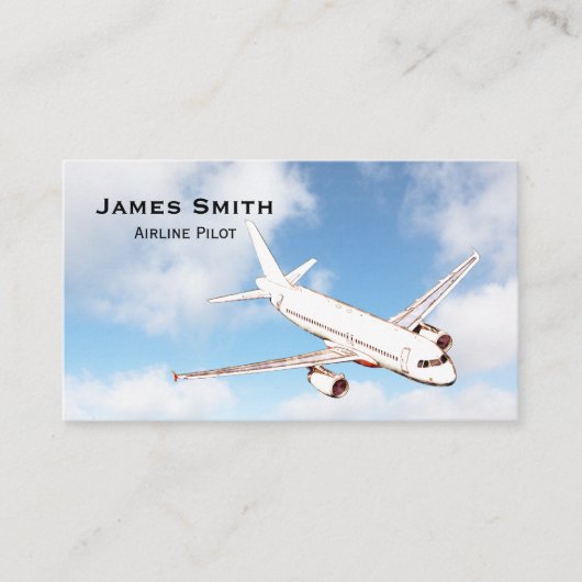 Berufliches Luftfahrt-Pilotprogramm, benutzerfreun Visitenkarte (Vorderseite)