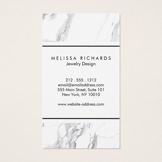 Berufliches Luxe White Marble Earring Display (Rückseite)