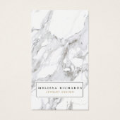 Berufliches Luxe White Marble Earring Display (Vorderseite)