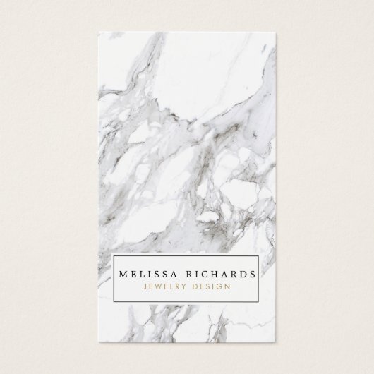 Berufliches Luxe White Marble Earring Display (Vorderseite)