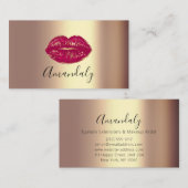 Berufliches Makeup Artist Kiss Visitenkarte (Vorne/Hinten)