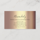 Berufliches Makeup Artist Kiss Visitenkarte (Rückseite)