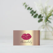 Berufliches Makeup Artist Kiss Visitenkarte (Stehend Vorderseite)