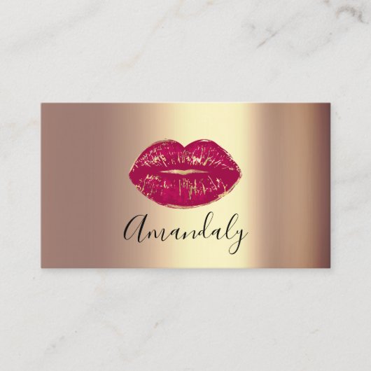 Berufliches Makeup Artist Kiss Visitenkarte (Vorderseite)