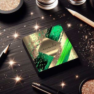 Berufliches Makeup-Logo Tropischer WELLNESS-CENTER Quadratische Visitenkarte