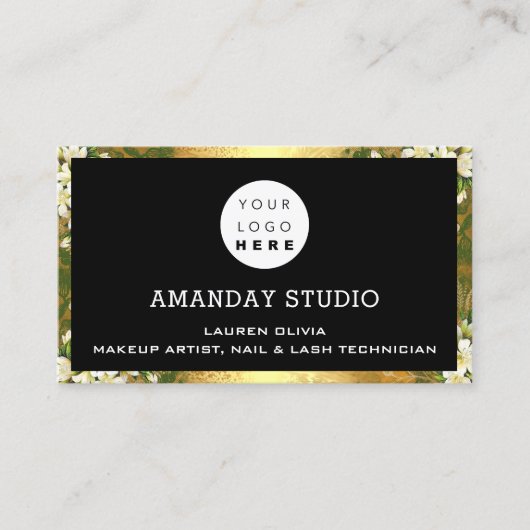 Berufliches Makeup-Logo Visitenkarte (Vorderseite)