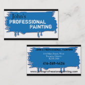 Berufliches Malerei-Geschäfts-Karten-Blau Visitenkarte (Vorne/Hinten)