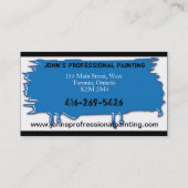 Berufliches Malerei-Geschäfts-Karten-Blau Visitenkarte (Rückseite)