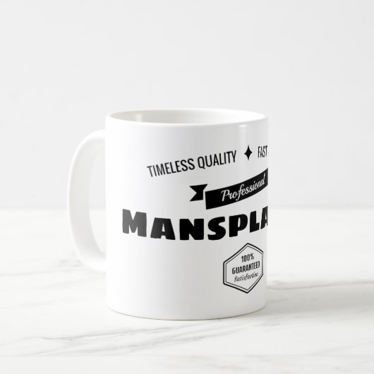 Berufliches Mansplainer Kaffeetasse (Vorderseite Links)