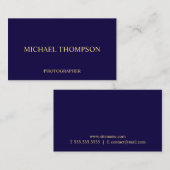 Berufliches Marine-Blau und Gold Visitenkarte (Vorne/Hinten)