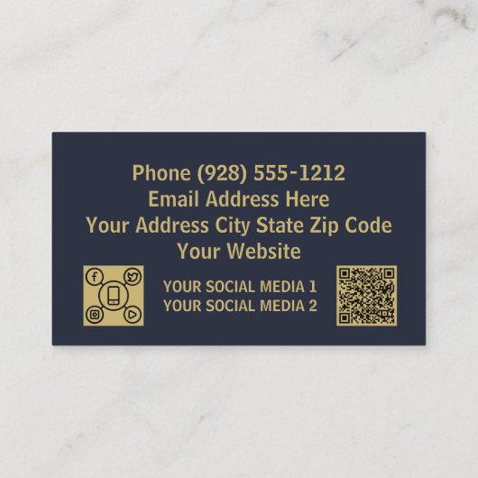 Berufliches Marineboldlogo Visitenkarte (Rückseite)