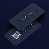 Berufliches Marketing Dark Navy Blue Modern Visitenkarte