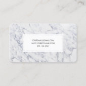 Berufliches Marmormuster Modernes, elegantes Desig Visitenkarte (Rückseite)