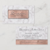 Berufliches MarmorRosen-Goldveloursleder-Imitat Visitenkarte (Vorne/Hinten)