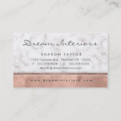 Berufliches MarmorRosen-Goldveloursleder-Imitat Visitenkarte (Rückseite)