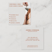 Berufliches Mauerstein-Gebäude Quadratische Visitenkarte (Vorne/Hinten)