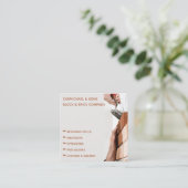 Berufliches Mauerstein-Gebäude Quadratische Visitenkarte (Stehend Vorderseite)