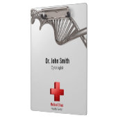 Berufliches medizinisches 3D-Symbol Cross-DNA Klemmbrett (Links)