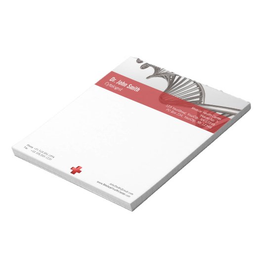 Berufliches medizinisches 3D-Symbol Cross-DNA Notizblock (Rotiert)