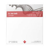 Berufliches medizinisches 3D-Symbol Cross-DNA Notizblock (Vorderseite)