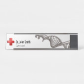 Berufliches medizinisches 3D-Symbol Cross-DNA Schreibtischnamensplakette (Vorderseite )