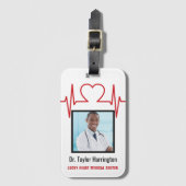 Berufliches medizinisches Foto und Text Gepäckanhänger (Vorderseite Vertikal)
