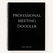 Berufliches Meeting Doodler Funny Notebook Notizblock (Vorderseite)