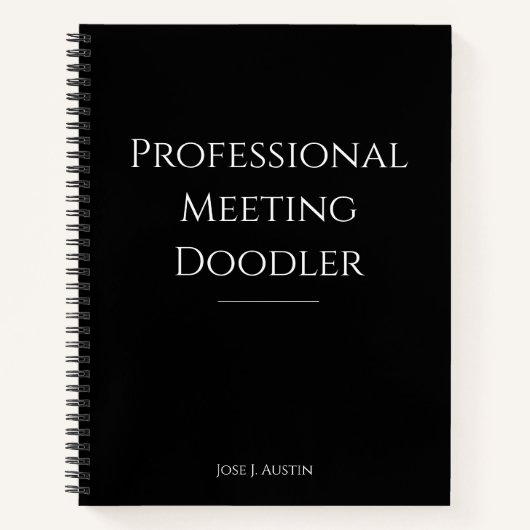Berufliches Meeting Doodler Funny Notebook Notizblock (Vorderseite)