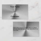 Berufliches Metall Visitenkarte (Vorne/Hinten)