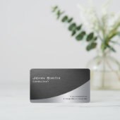 Berufliches Metallelegantes modernes einfaches Visitenkarte (Stehend Vorderseite)