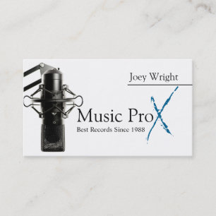Berufliches Mikrofon-Tonaufnahme-Studio Visitenkarte
