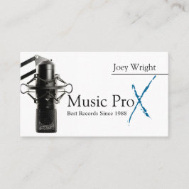 Berufliches Mikrofon-Tonaufnahme-Studio Visitenkarte