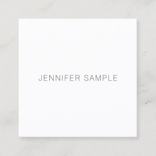 Berufliches Minimal Modernes Luxus Smart Template Quadratische Visitenkarte (Vorderseite)