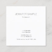 Berufliches Minimal Modernes Luxus Smart Template Quadratische Visitenkarte (Rückseite)