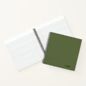 Berufliches Minimal Olive Monogram Notebook Notizblock (Innenseite)