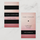 Berufliches minimales Goldvertikale Visitenkarte (Vorne/Hinten)