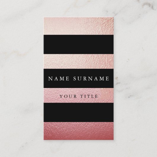 Berufliches minimales Goldvertikale Visitenkarte (Vorderseite)