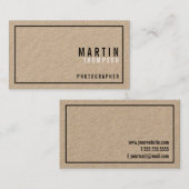 Berufliches Minimalistisches Braunes Packpapier Visitenkarte (Vorne/Hinten)