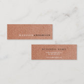 Berufliches Minimalistisches Brown Kraft Sand Pape Mini Visitenkarte (Vorne/Hinten)