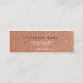 Berufliches Minimalistisches Brown Kraft Sand Pape Mini Visitenkarte (Rückseite)