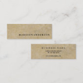 Berufliches Minimalistisches Brown Kraft Sand Pape Mini Visitenkarte (Vorne/Hinten)