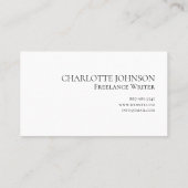 Berufliches Minimalistisches Chizskript Visitenkarte (Rückseite)