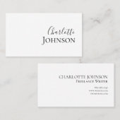 Berufliches Minimalistisches Chizskript Visitenkarte (Vorne/Hinten)